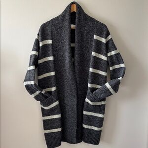 Emory Park Women's Grey on Grey Striped Cardigan